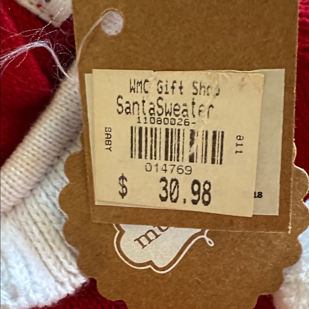 Adorable Santa Mud Pie Red child holiday sweater with ruffles size M (2-3T) - Picture 7 of 7